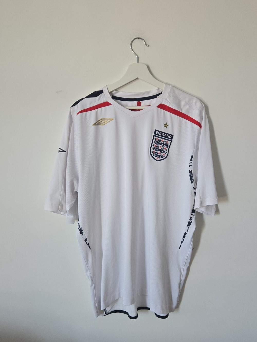 England Men’s White Football Jersey